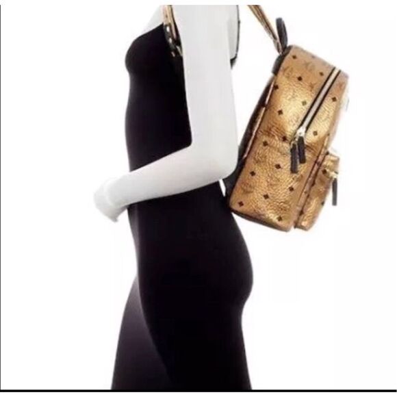 MCM Metallic Visetos Small Stark Backpack - Picture 10 of 10